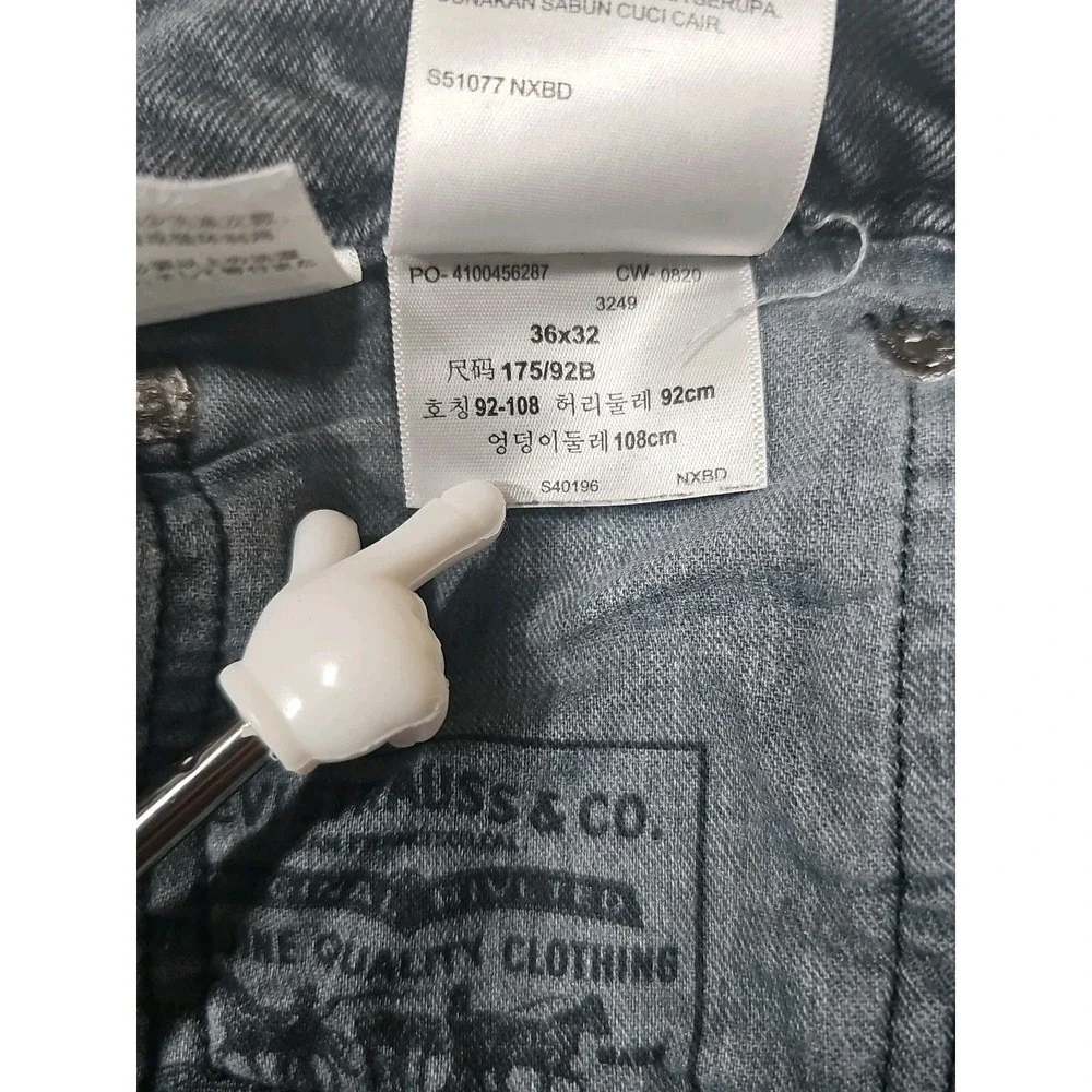 LEVI'S 511 Faded Black Slim Fit Jeans Men's 36x32 - Vintage Look - Picture 11 of 12